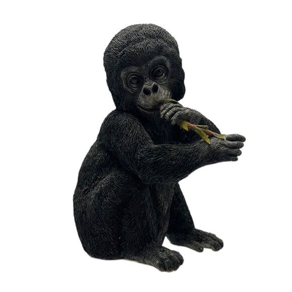 GORILLA Figurine Hand Painted Hand-Crafted Monkey Sculpture Country Artists - Picture 1 of 10